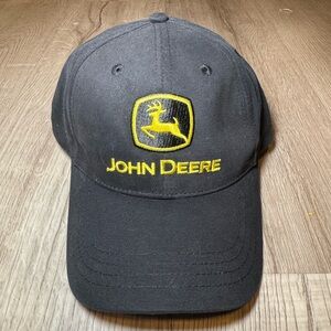 John Deere Charcoal Hat with Yellow Logo